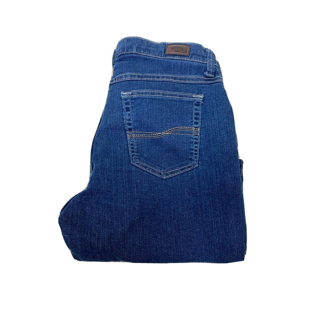 Riders by Lee Women's Size 14P Blue Denim Straight Leg‎ Mid Rise Jeans 32x29